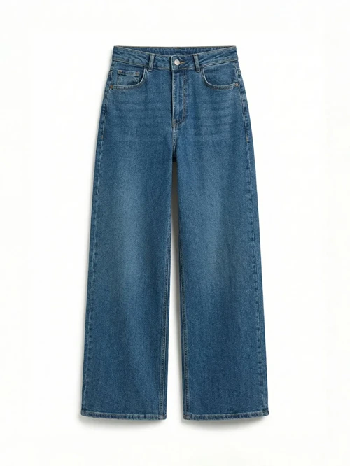 İndigo Wideleg Kadın Jean Pantolon