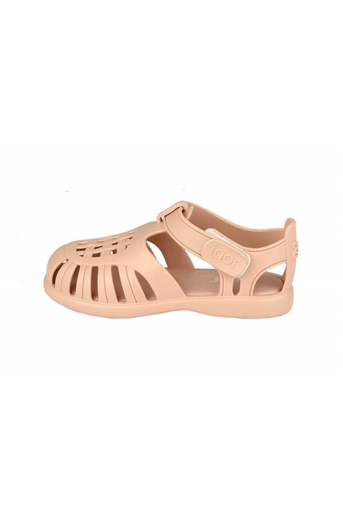 S10271 Tobby Solid Çocuk Sandalet Pudra