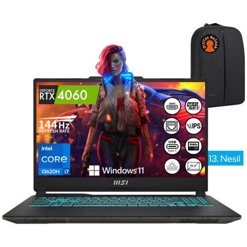 Cyborg 15 I7-13620H 24GB Ram 512GB SSD RTX4060 15.6" Fhd IPS 144Hz W11 Taşınabilir Bilgisayar