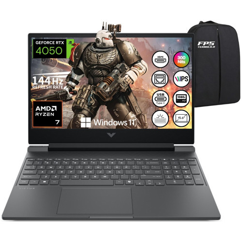 Victus 15-FB3038NT Ryzen 7 7445H RTX4050 16GB Ram 512GB SSD 15.6" Fhd IPS 144Hz W11 Taşınabilir Bilgisayar