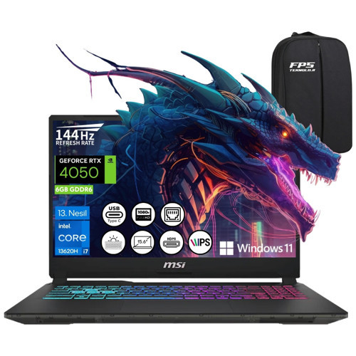Cyborg 15 A13VE-897XTR I7-13620H RTX4050 64GB Ram 512GB SSD 15.6" Fhd IPS 144Hz W11 Taşınabilir Bilgisayar
