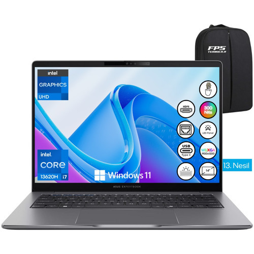 Expertbook P3405CVA-LY0330 İ7-13620H Intel® UHD Graphics 32GB Ram 4tb SSD 14" Wuxga W11 Taşınabilir Bilgisayar