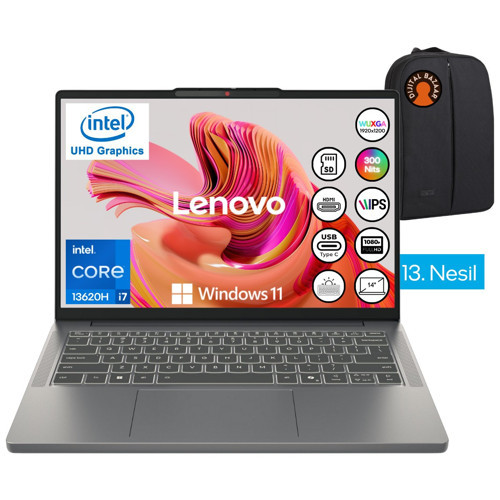 Ideapad Slim 3 İ7-13620H UHD Graphics 8gb Ram 512GB SSD 14" Wuxga W11 Taşınabilir Bilgisayar