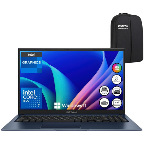 Vivobook 15 Core 7 150U Intel Graphics 16GB Ram 2tb SSD 15.6" Fhd W11 Taşınabilir Bilgisayar