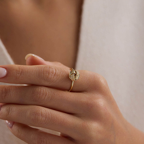 14 Ayar Altın Düğüm Model Yüzük 0,72 Gr