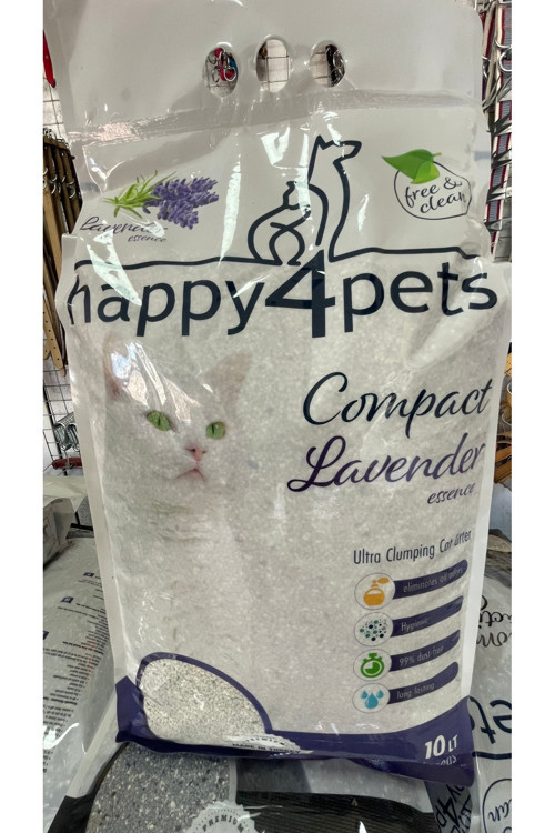 Happy4Pats Compack Lavanta Kokulu Kedi Kumu 10 L