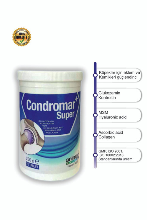 Condromar Super 230 Gr 76 Tablet Köpekler Için Glukozamin