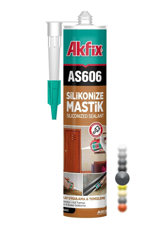 As606 Silikonize Akrilik Mastik 500Gr Gri Renk