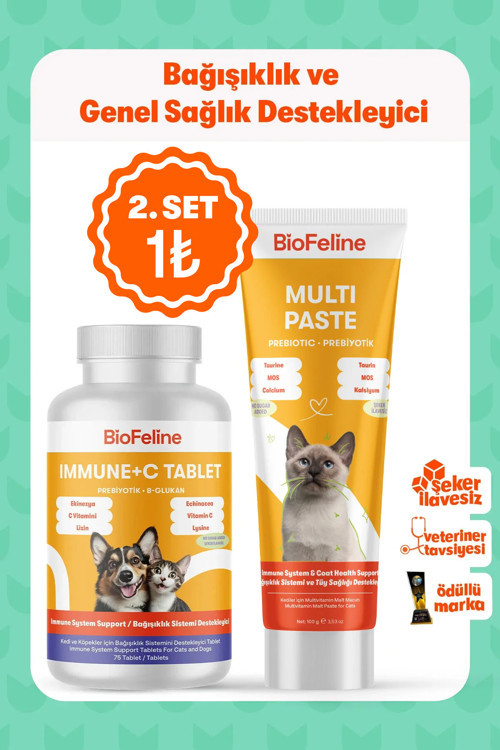 Bağışıklık Düşüklüğü Ve Halsizlik Azaltıcı Kediler İçin Multivitamin Destek Seti
