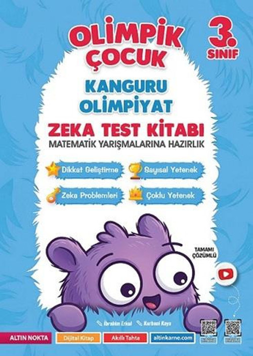 Altın Nokta Yayınları 3. Sınıf Olimpik Çocuk Bilsem - Kanguru - Olimpiyat Zeka Kitabı Tamamı Çözümlü