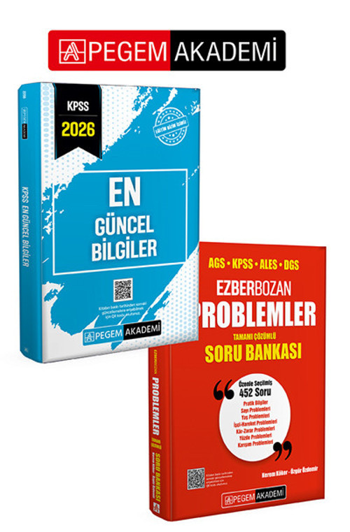 PEGEM AKADEMİ AGS KPSS ALES DGS Ezberbozan Problemler Tamamı Çözümlü Soru Bankası + 2026 KPSS En Gü