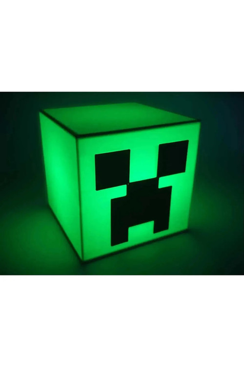 Minecraft Creeper Led Lighbox Masa Lambası - Pilli