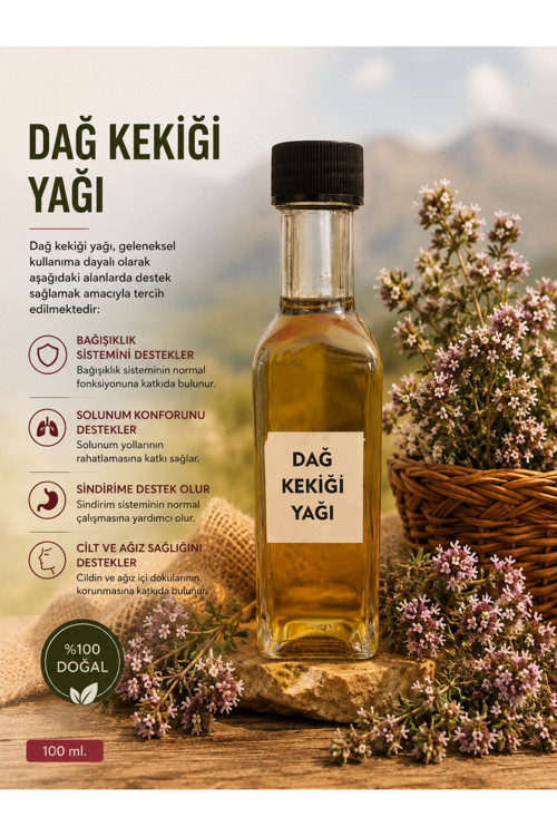 %100 Doğal Dağ Kekiği Yağı 100 ml