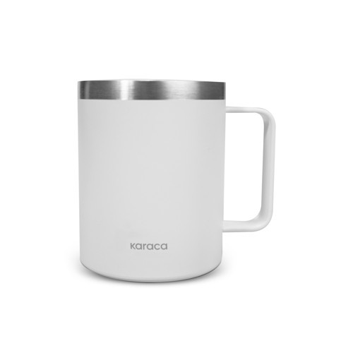 Thermal Çift Katmanlı Çelik Mug 350 ml Beyaz