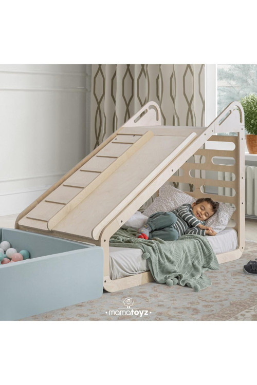 Mınısleepy Ahşap Montessori Yatak 70X140Cm Ve Full Aksesuarları