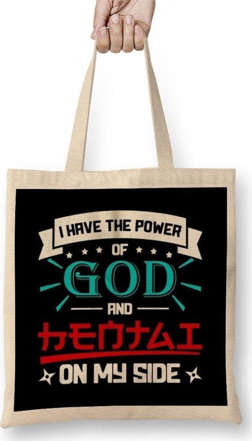 Power Of God And Hentai On My Side Anime Gift 01 Bez Çanta Uzun Saplı