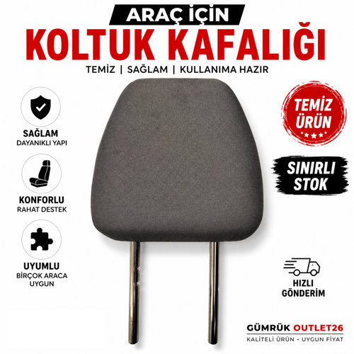 ARAÇ KOLTUK BAŞLIĞI (GRİ)