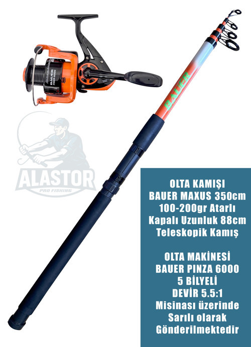 Olta Seti Olta Kamışı Olta Makinesi Kıyı Tatlı Su Göl Deniz Olta Seti Maxus 350cm Olta Kamışı