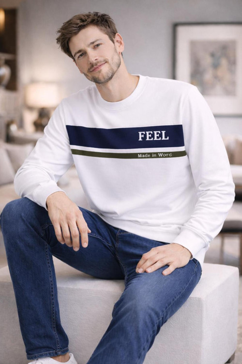 Marcel Erkek Regular Fit Bisiklet Yaka İnce Sweatshirt