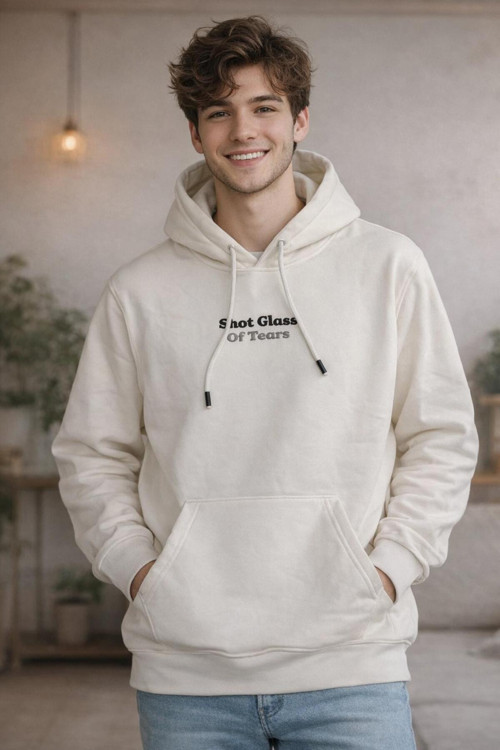 Kapüşonlu Shot Glass Tasarım Baskılı Sweatshirt