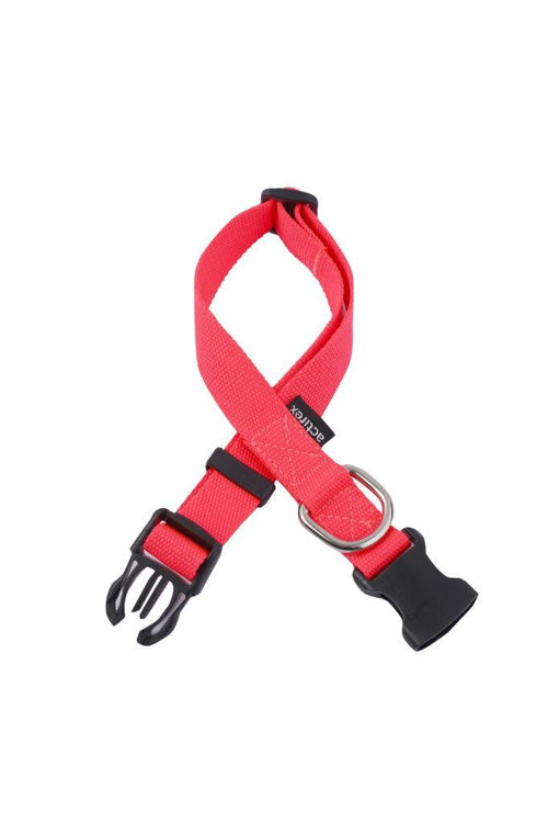 Neon Yumuşak Doku Ayarlanabilir Köpek Boyun Tasma Red 35-58cm