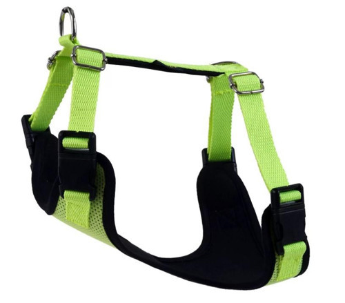 COOL Dokuma Kumaş Neon Köpek Göğüs Tasması M Yellow 45-55cm 8-14 Kg KÖPEKLERE