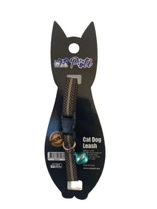 Yavru Köpek ve Kedi Boyun Tasması (Ayarlanabilir) Kahverengi Nokta Çizgi
