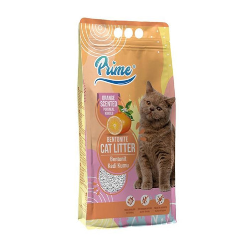 Bentonit Portakal Kokulu Topaklaşan KALIN Kedi Kumu 5 Lt