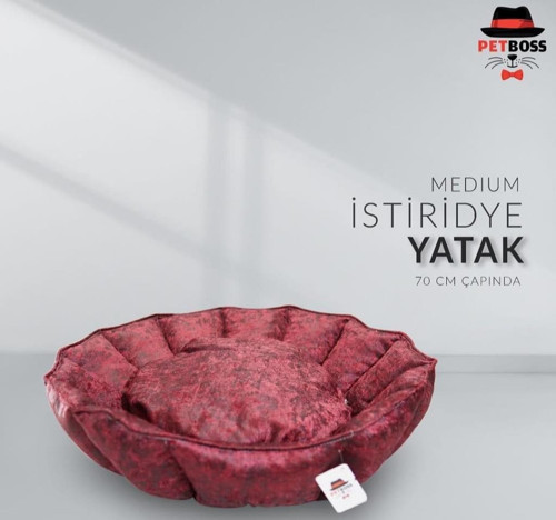 İstiridye Tüy Tutmaz Kedi Köpek Yatak Büyük Boy 70cm