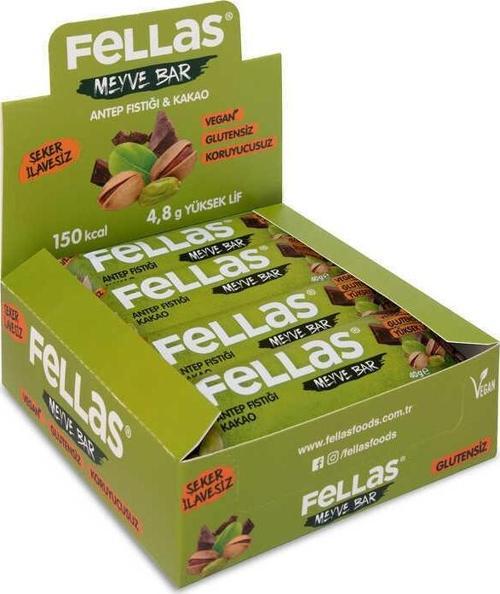 Meyve Bar - Antep Fıstıklı Ve Kakaolu 40 gr X 12 Adet