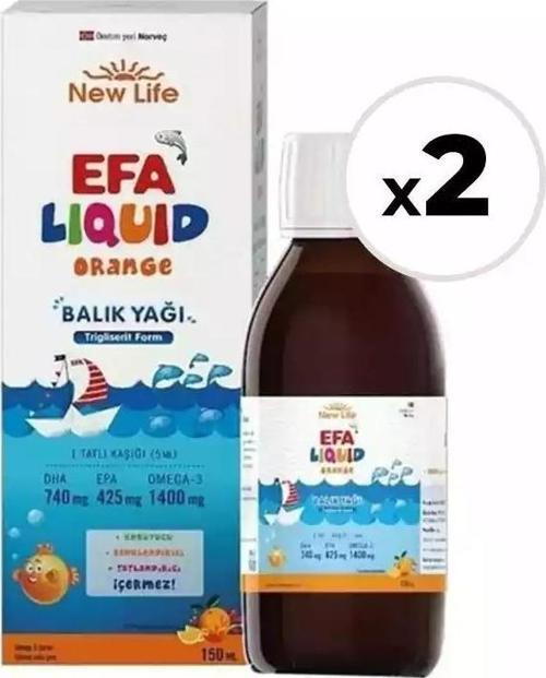 Efa Liquid Balık Yağı 150 ml Portakal 2'Li Set