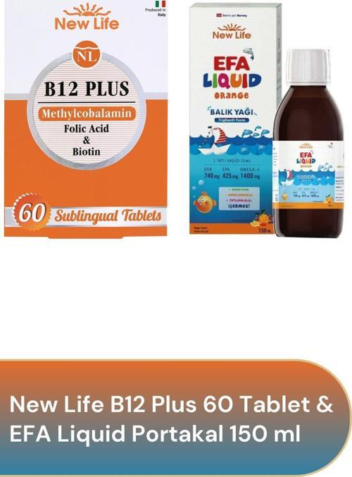 B12 Plus 60 Tablet & Efa Liquid Portakal