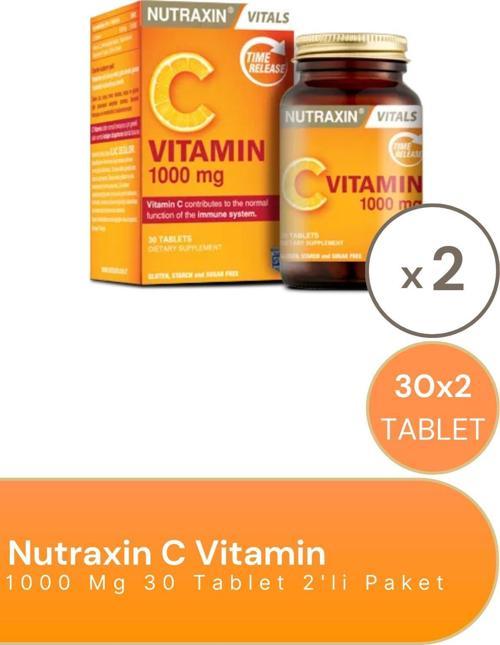 C Vitamin 1000 Mgr 30 Tablet 2'Li Paket