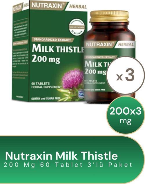 Milk Thistle 200 Mgr 60 Tablet 3'Lü Paket