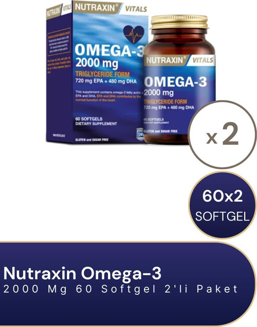 Omega-3 2000 Mgr 60 Softgel 2'Li Paket