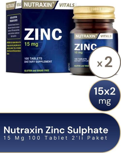Zinc Sulphate 15 Mgr 100 Tablet 2'Li Paket