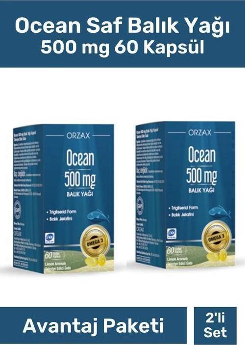 Ocean Saf Balık Yağı 500 Mgr 60 Kapsül - 2 Adet