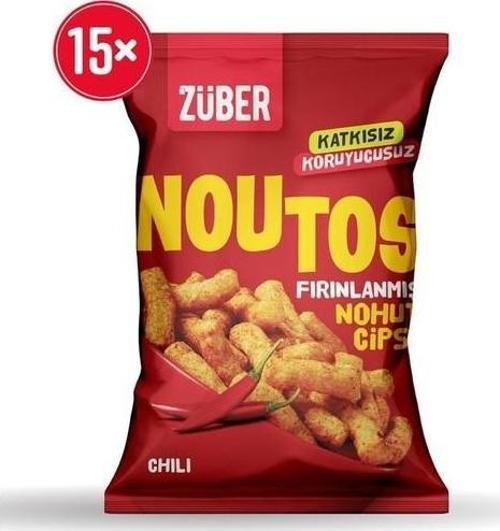 ZüBer Noutos Fırınlanmış Nohut Cipsi Chili 55 gr 15'Li Paket