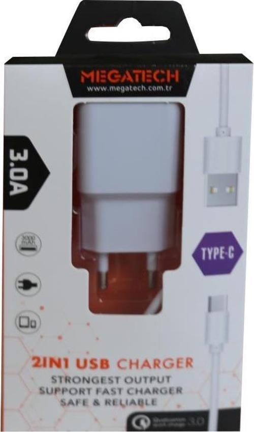 CC01 5v-3.0A Ev Şarj+Type-c Kablo Hızlı Şarj