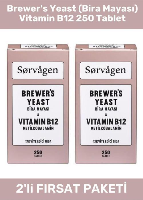Sorvagren Brewer'S Yeast (Bira Mayası) Vitamin B12 250 Tablet - 2 Adet