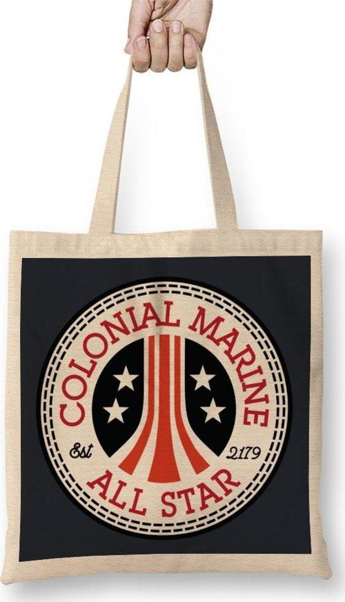 Colonial Marine Alien All Star Converse Logo Bez Çanta Uzun Saplı