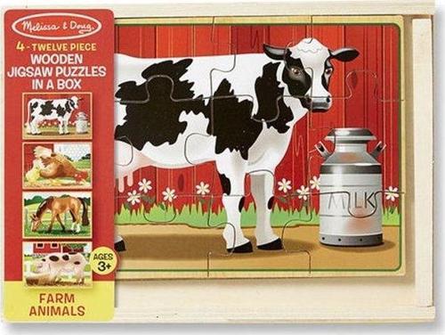 Çiftlik Hayvanları Ahşap 12x4 Yapboz Seti