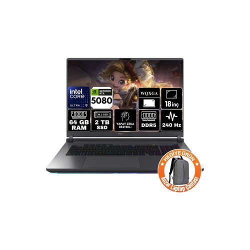 Rog Strıx G18 Intel Core Ultra 9 275HX 64GB 2tb SSD Rtx 5080 16GB 18" Wqxga 240Hz 2.5k Freedos Taşınabilir Bilgisayar G815LW-S9129-A17