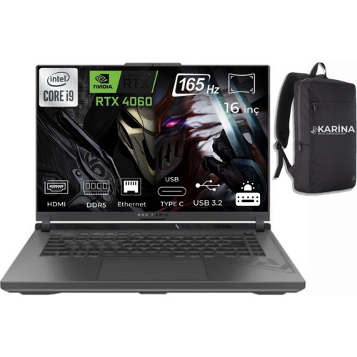 Rog Strix G16 G614JVR-N3096-77 Intel Core I9 14900HX 64GB 4tb+4tb SSD RTX4060 WIN11 Pro 16" Fhd Taşınabilir