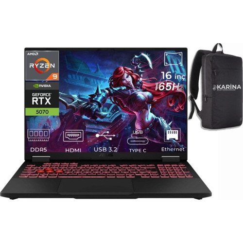 Tuf Gaming A16 Ryzen 9 8940HX FA608PP-QT031-26 96GB 1tb RTX5070 8gb W11PRO 16" Wqxga Gaming Laptop
