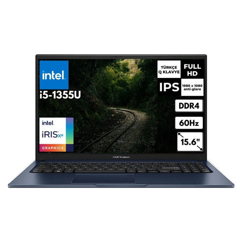 Vivobook 15 i7-1355U 24 GB 1 TBSSD Iris Xe Graphics 15.6" FHD Windows 11 Pro Notebook X1504VA-NJ1499AT53