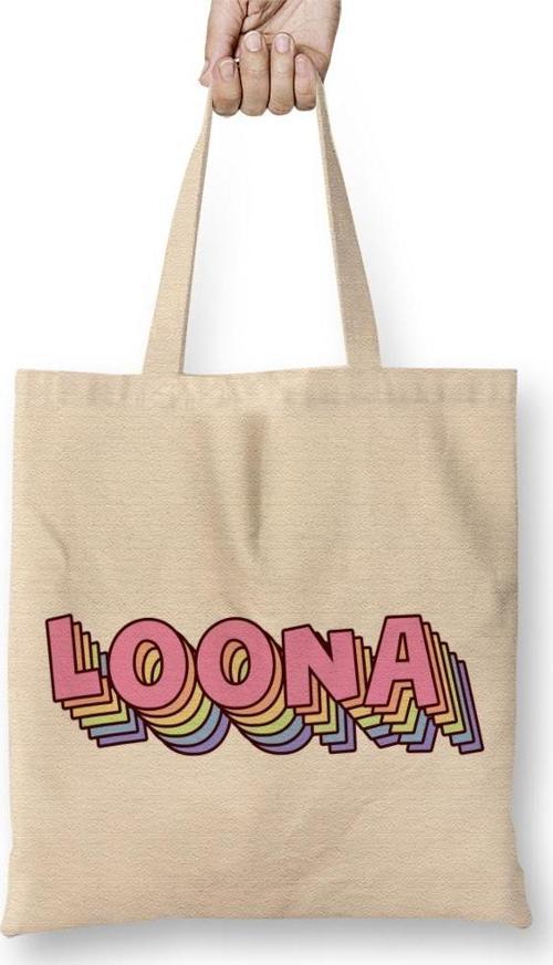 Kpop Girlgroup Loona Orbit Fandom Logo 01 Bez Çanta Uzun Saplı