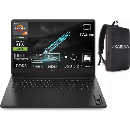 Omen 17-DB1003NT Ryzen Aı 9 365 C67G1EA-K00 48GB 1tb RTX5070 8gb Freedos 17.3" Full Hd Gaming Laptop
