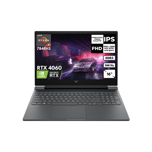 Victus 16-S0014NT R7-7840HS 64 GB 512 GB SSD 8gb RTX4060 16.1" 144Hz Fhd Windows 11 Pro Gaming Laptop 7Z4M5EAAT87