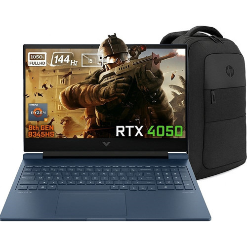 Victus 16-S1023NT Amd Ryzen 7-8845HS 9Z795EA FR142 24-Gbddr5 512 GB RTX4050 6gb 16.1 Inç 144Hz Full Hd Yok (Free Dos) Gaming Laptop + Çanta